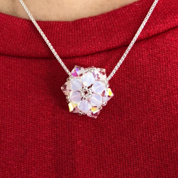 Sterling Silver Swarovski Crystal Star Necklace - Picture 3 of 3